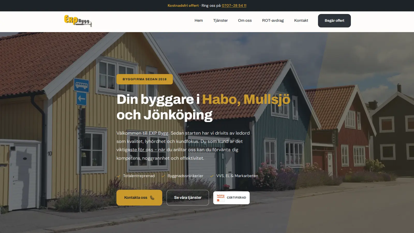 Exp Bygg hemsida av Mediase